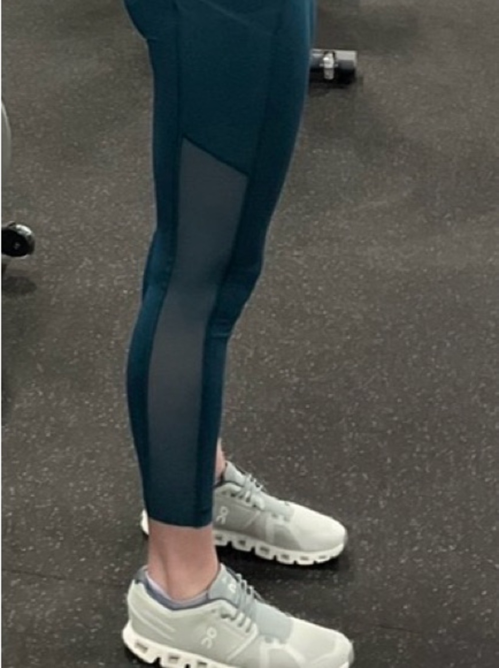 Lululemon Women’s Teal Mesh-Panel Performance leggings sz 8